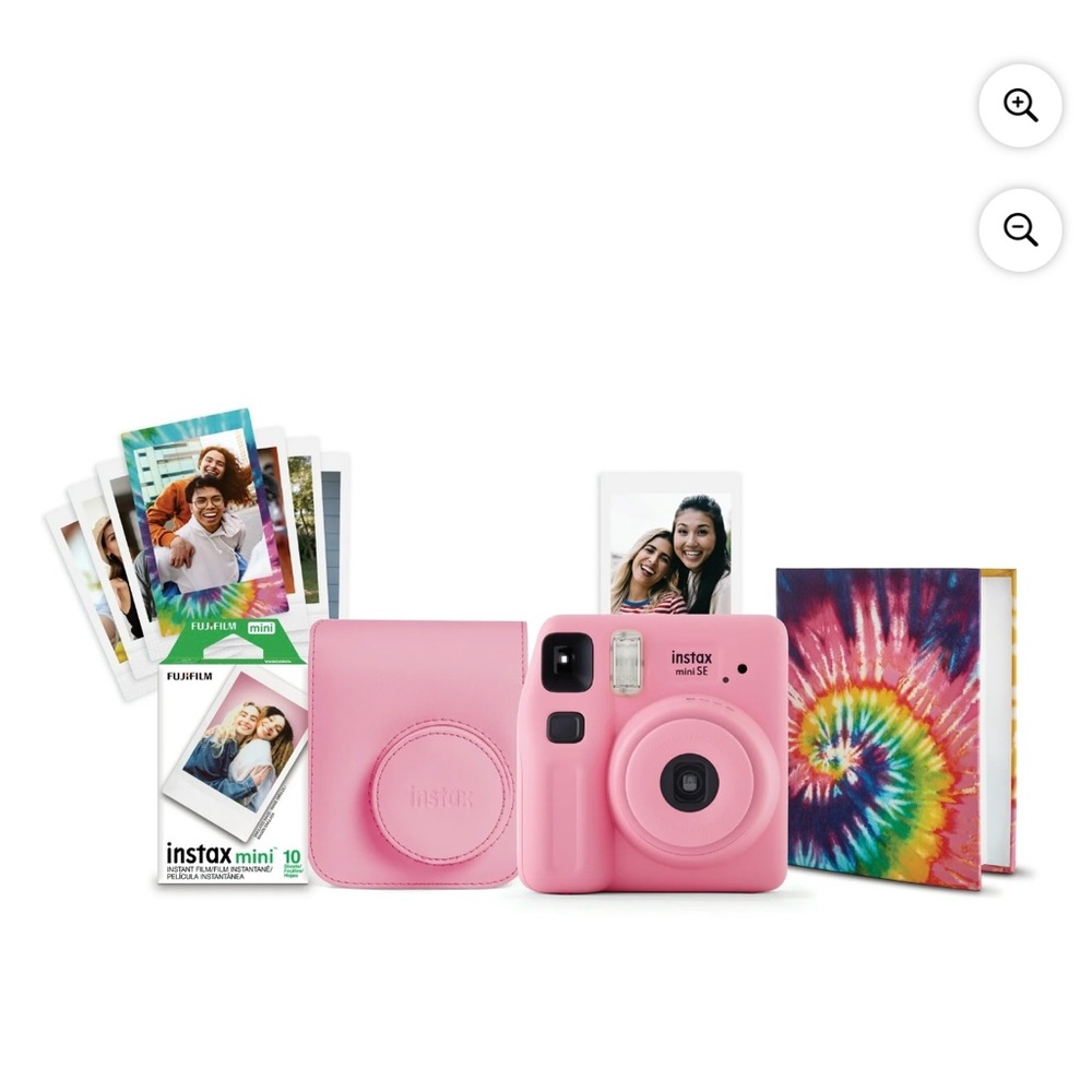 Fujifilm Instax Mini SE Instant Camera Bundle, Pink